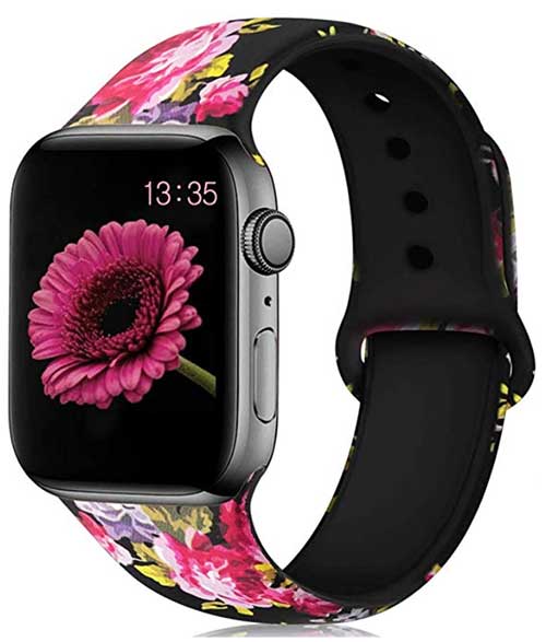 สายนาฬิกา Apple ลายดอกไม้