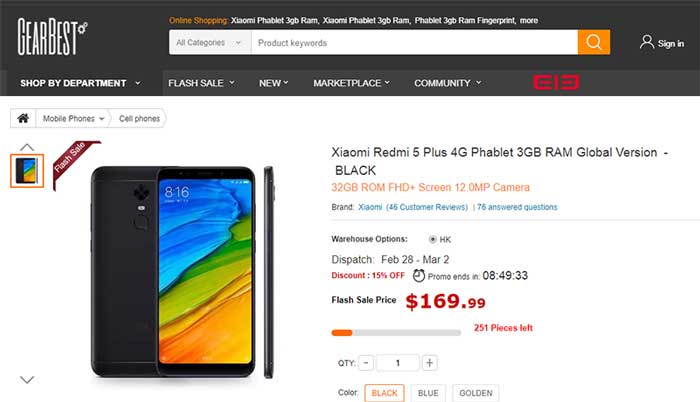 Xiaomi Redmi 5 Plus และ Redmi 4A ลดราคาในช่วงเวลาจำกัด