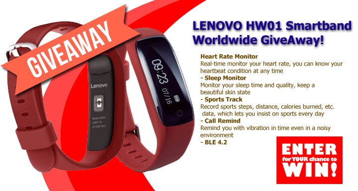 Lenovo HW01 Smartband ทั่วโลก แจกฟรี!