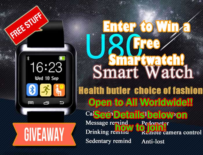 U80 สมาร์ทวอทช์ แจกทั่วโลก! เข้าสู่วิน!