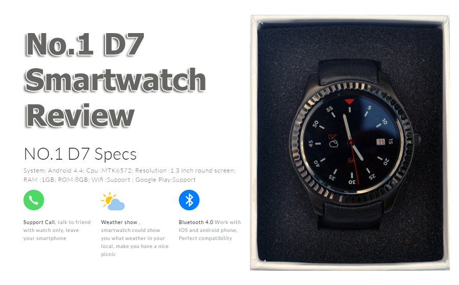 No.1 D7 Smartwatch Review – สมาร์ทวอทช์ Android ที่ดูมีระดับ