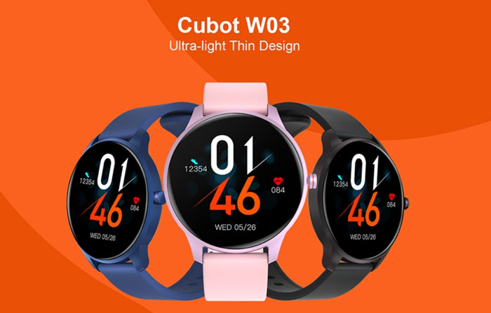 Cubot W03 Smartwatch – สมาร์ทวอทช์วงกลมน้ำหนักเบามินิมอล