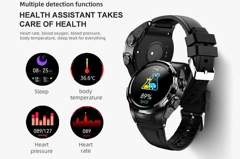 Keyo S2 Smartwatch – สวมใส่ได้พร้อมหูฟังเอียร์บัดในตัว