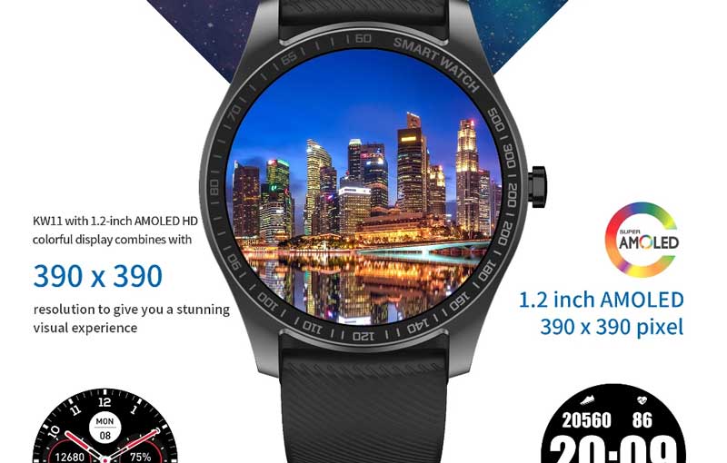 Kingwear KW11 Smartwatch – สปอร์ตหรูหรา + E-Compass