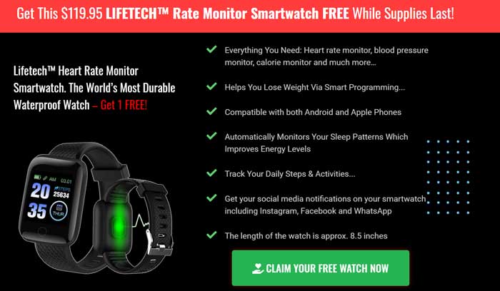 LifeTech Smart Watch – อุปกรณ์สวมใส่เพื่อสุขภาพที่เรียบง่าย