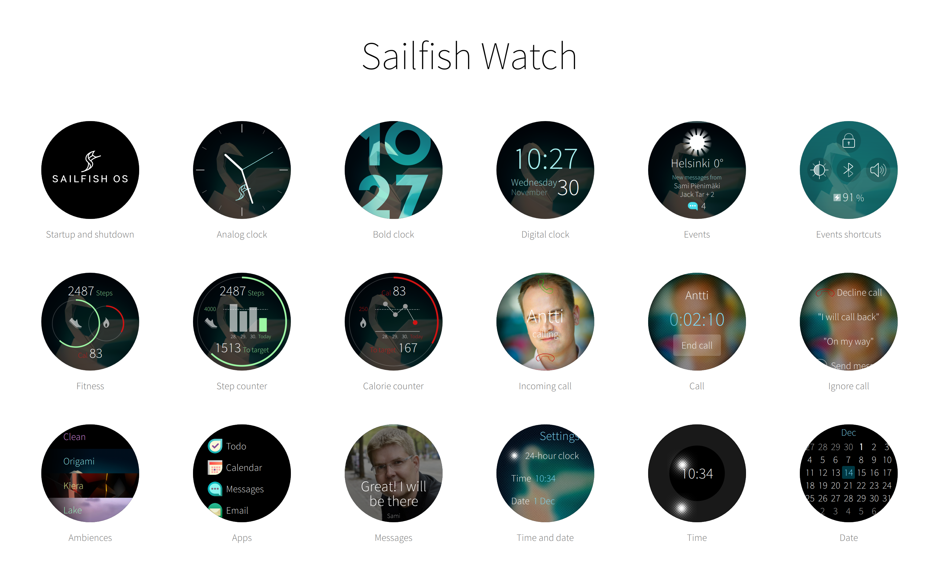 Sailfish Watch OS ที่เชื่อมต่อกับ Android Smartwatch