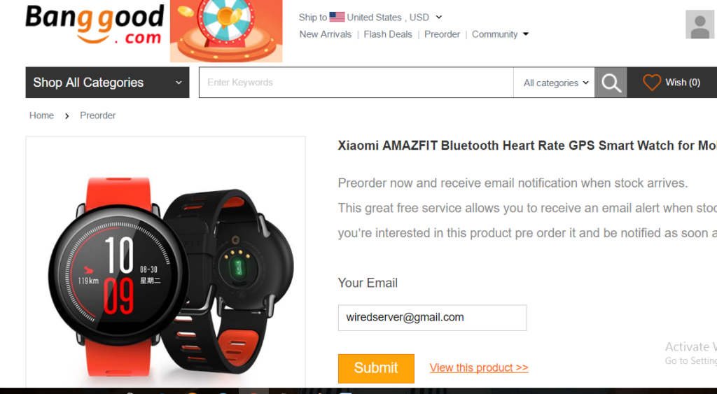 Xiaomi Amazfit สมาร์ทวอทช์-Banggood