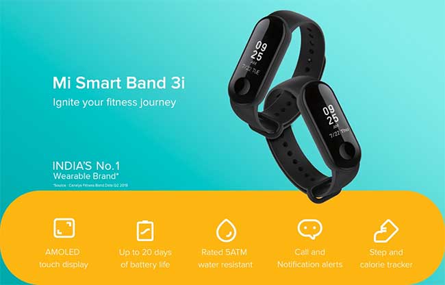 Xiaomi Mi band 3i Smartband – ราคาถูก แต่ไม่มีเครื่องวัดอัตราการเต้นของหัวใจ