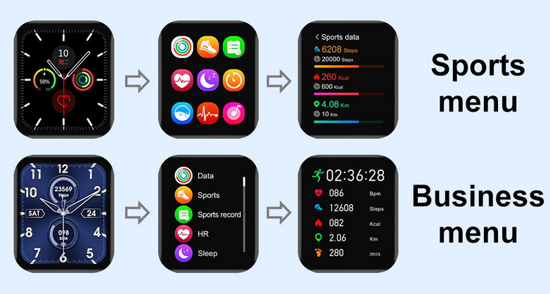 เมนูของ No.1 DT X Smartwatch