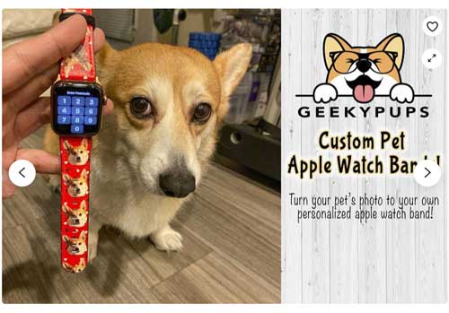 Custom Pet Art Portrait สายนาฬิกา Apple