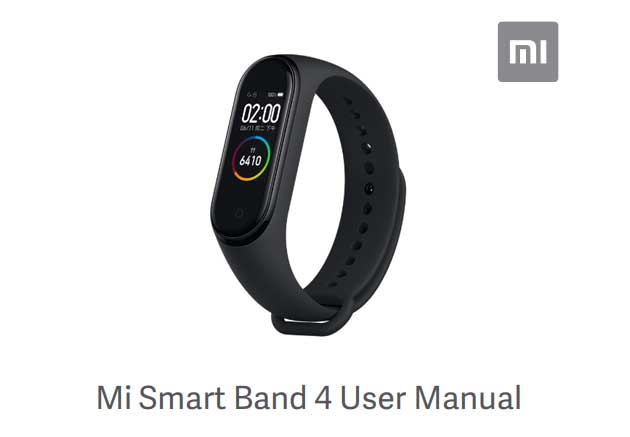 คู่มือผู้ใช้ Xiaomi Mi Band 4
