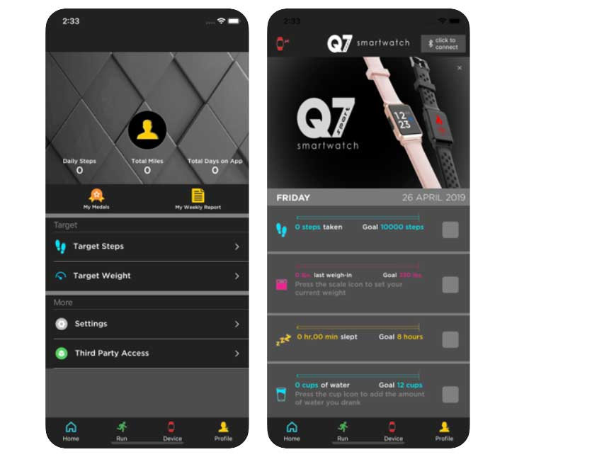 แอพ Q7 Sport smartwatch Sport