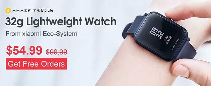คุณสมบัติและข้อมูลจำเพาะ Amazfit BIP Lite + รหัสคูปอง
