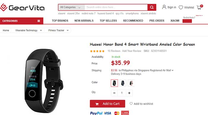 Huawei Honor Band 4 Smart Wristband- รหัสคูปอง