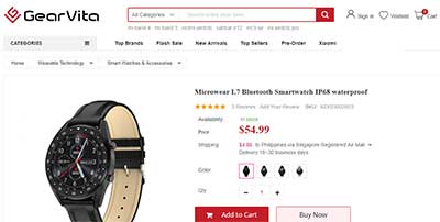 ข้อตกลง Microwear L7 Smartwatch (รหัสคูปอง)