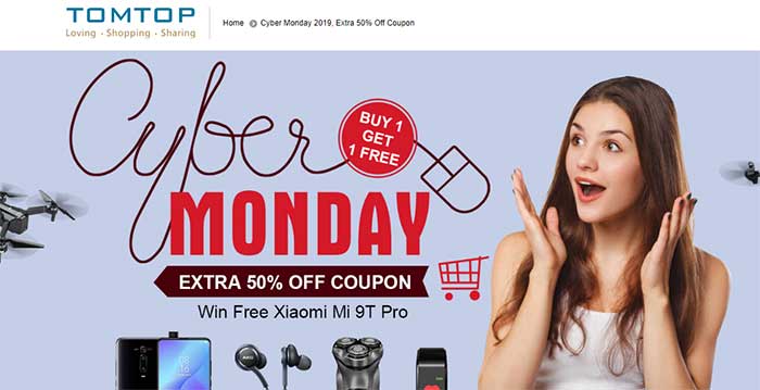 Tomtop.com Amazing Black Friday และ Cyber ​​​​Monday Deal